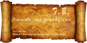 Turcsányi Boglárka névjegykártya