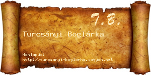 Turcsányi Boglárka névjegykártya