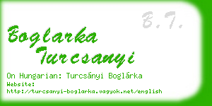 boglarka turcsanyi business card