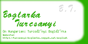 boglarka turcsanyi business card